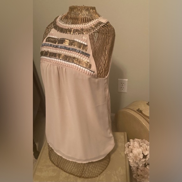 The Limited Pale Pink Halter with Sequin Detail - Picture 2 of 11